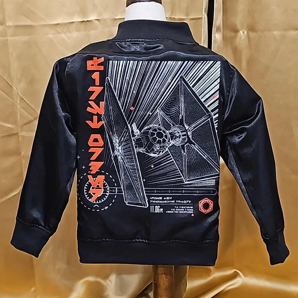 F Disney Star Wars Japanese Fighter Bomber Black Jacket XS